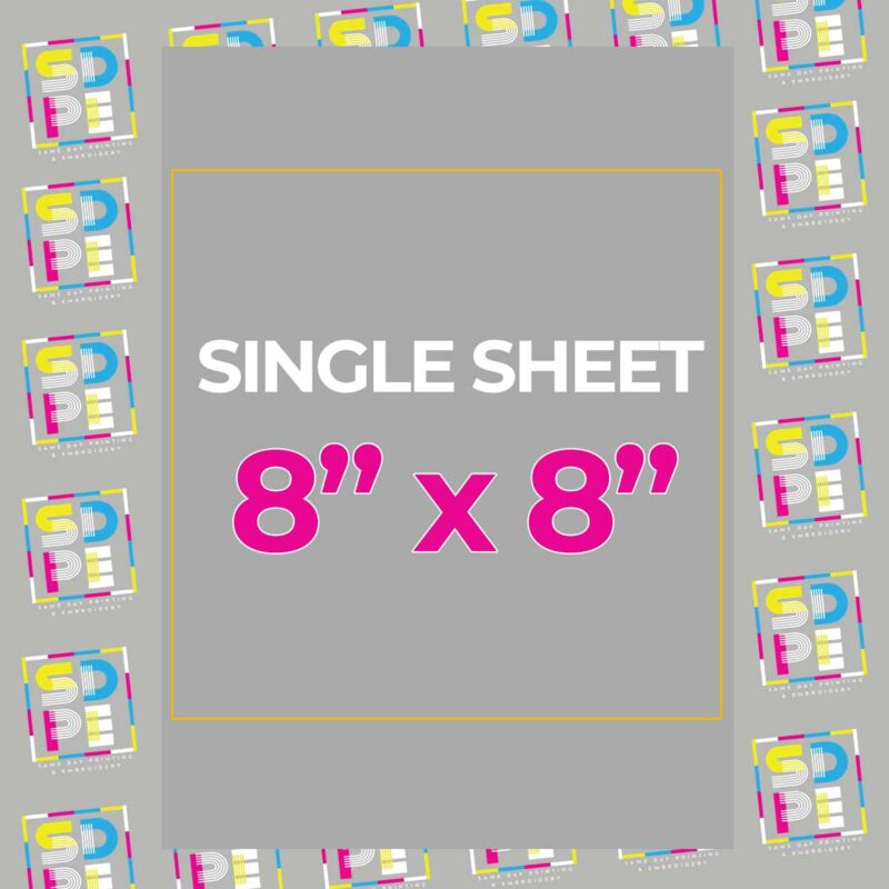 Order 8"x8" DTF Transfers on a Single Sheet Thumbnail