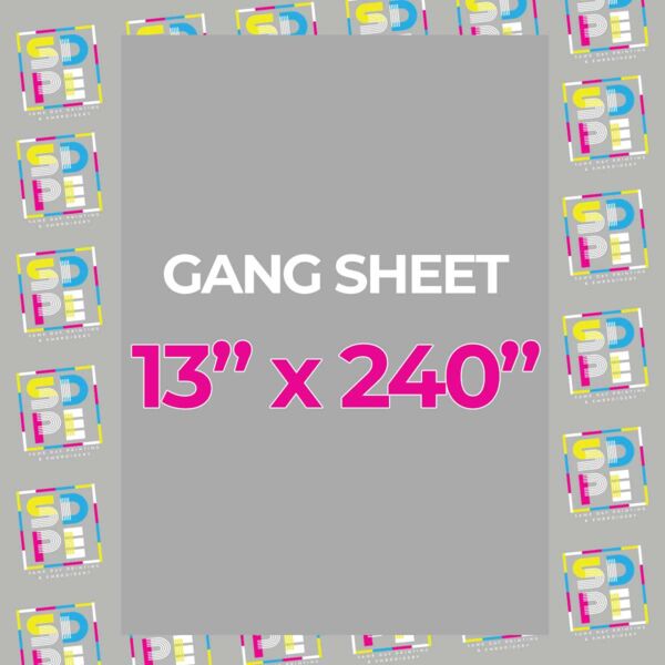 Order 13"x240" DTF Transfers on a Gang Sheet Thumbnail